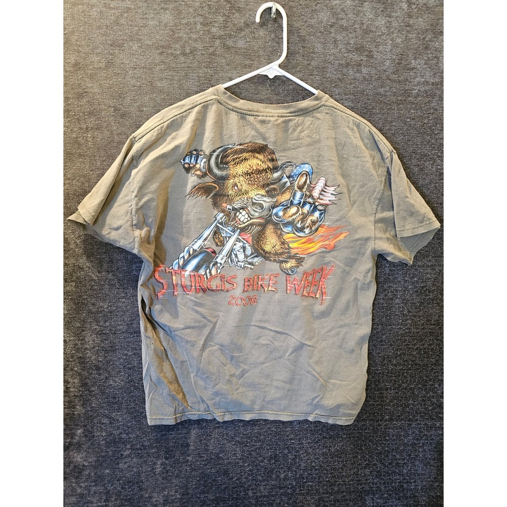 Sturgis Bike Week 2008 Graphic T Shirt Mens Short Sleeve Motorcycle Tee